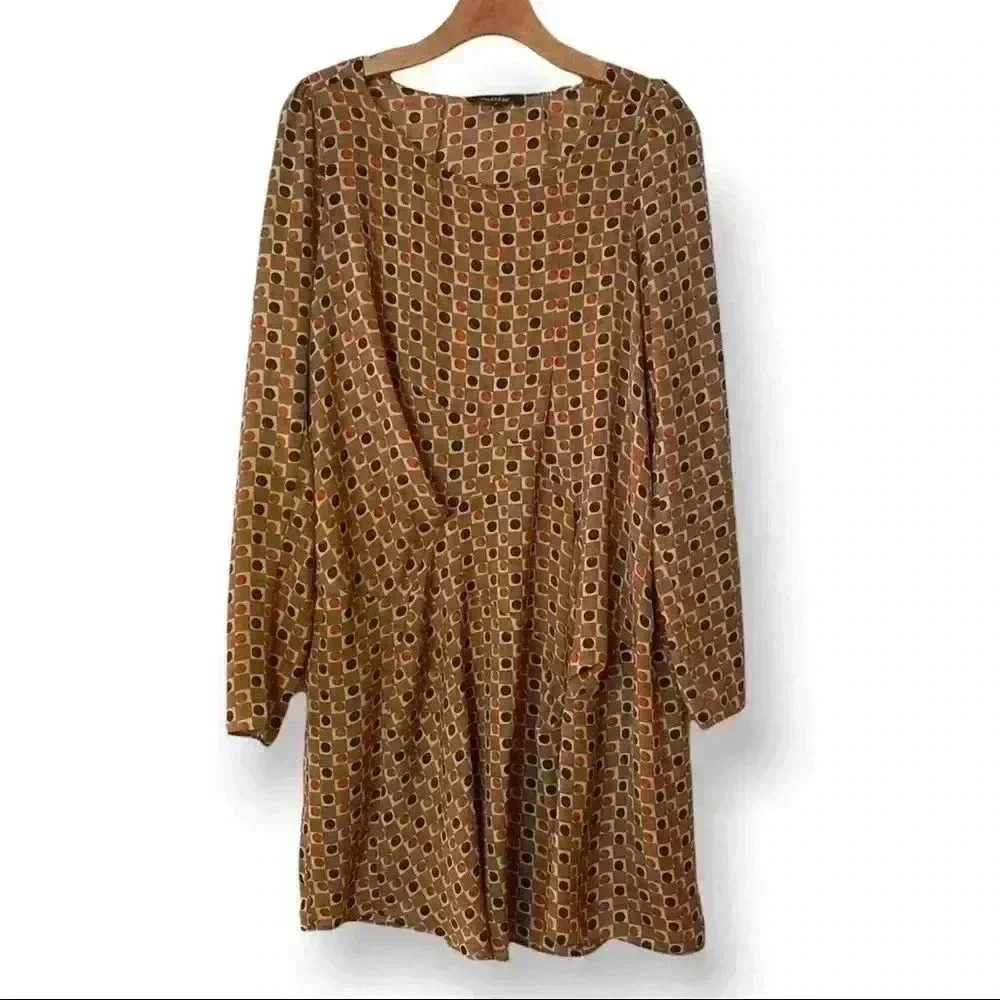 COTELAC Asymmetrical French Design Long Sleeve Dress Size 2